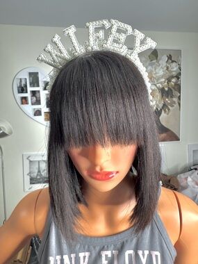 Rhinestone 'and Pearl Wifey' Headband - Silver NWOT